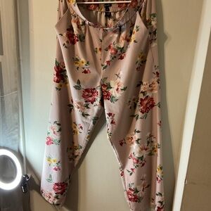 Torrid Floral Wide-Leg Pants - Blush Pink